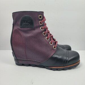 Sorel PDX 1964 Premium Women's Burgundy Wedge Boots NL2174-562 US Size 8